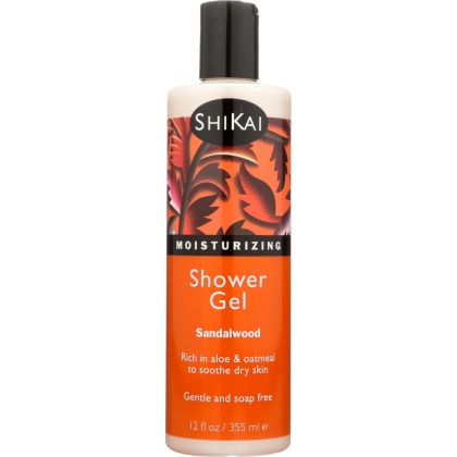 SHIKAI: All Natural Moisturizing Shower Gel Sandalwood, 12 Oz