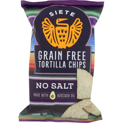 SIETE: Chip Tortilla No Salt, 5 oz