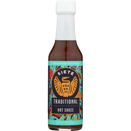 SIETE: Sauce Hot Traditional, 5 oz