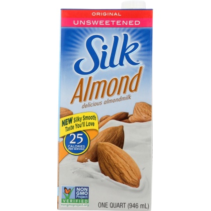 SILK: Pure Almond Unsweetened Almondmilk Original, 32 oz