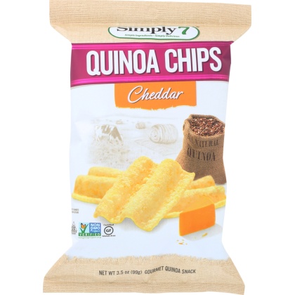 SIMPLY 7: Quinoa Chips Cheddar, 3.5 oz