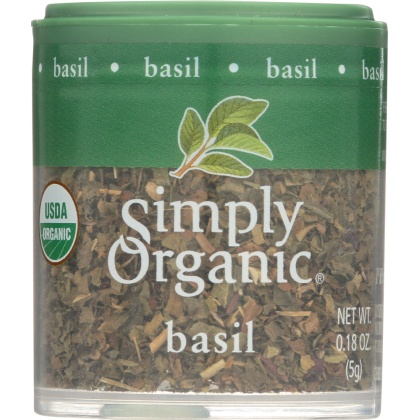 SIMPLY ORGANIC: Basil Leaf Sweet Cut & Sifted, .18 oz