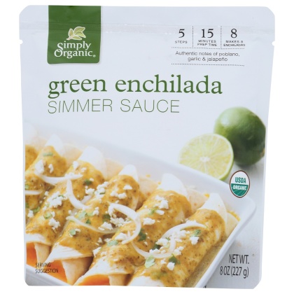 SIMPLY ORGANIC: Organic Green Enchilada Simmer Sauce, 8 oz