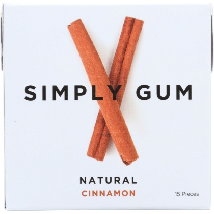 SIMPLYGUM: Natural Cinnamon Gum, 15 pc