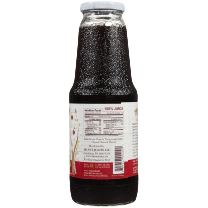 SMART JUICE: 100% Juice Organic Pomegranate, 33.8 oz