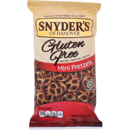 SNYDER\'S OF HANOVER: Gluten Free Mini Pretzels, 8 oz