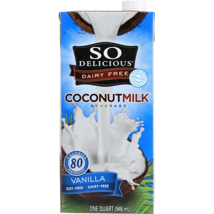 SO DELICIOUS: Coconut Milk Dairy Free Vanilla, 32 Oz