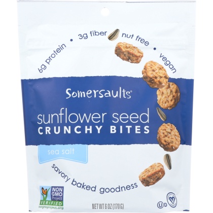 SOMERSAULTS: Sunflower Seed Snack Pacific Sea Salt, 6 oz