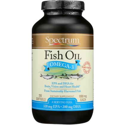 SPECTRUM ESSENTIAL: Fish Oil Omega-3 1000 mg, 250 Softgels