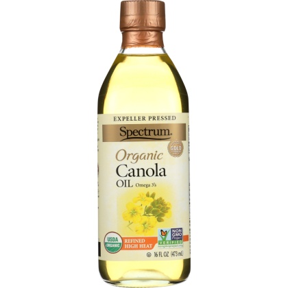 SPECTRUM NATURALS: Organic Canola Oil Refined, 16 oz