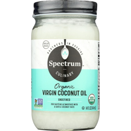 SPECTRUM NATURALS: Organic Virgin Coconut Oil Unrefined, 14 oz