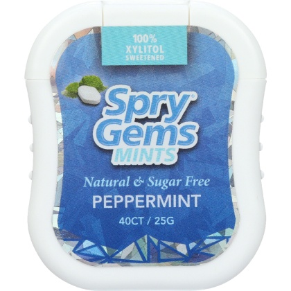 SPRY: Gems Mints Peppermint, 40 Pc