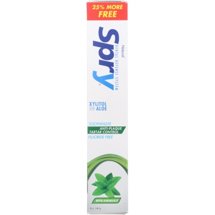 SPRY: Spearmint Xylitol Toothpaste, 5 oz