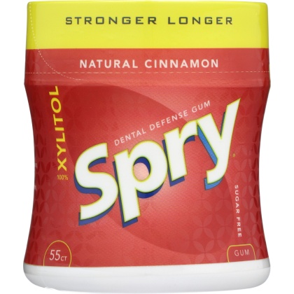 SPRY: Stronger Longer Cinnamon Xylitol Gum, 55 pc