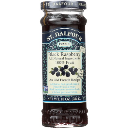 ST DALFOUR: Black Raspberry Fruit Spread, 10 oz