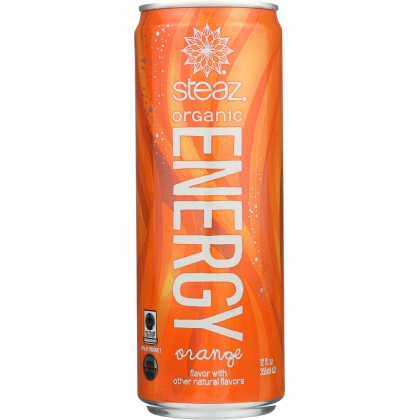 STEAZ: Orange Energy Drink, 12 Fl oz