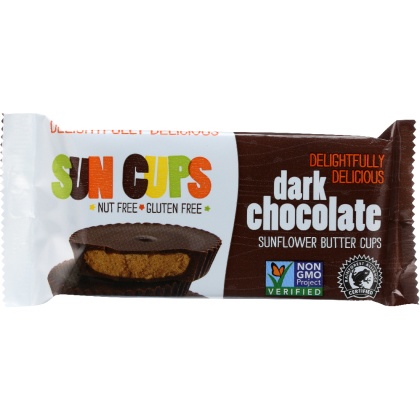 SUN CUPS: Sunflower Butter Cups Dark Chocolate 2 Cups, 1.5 Oz