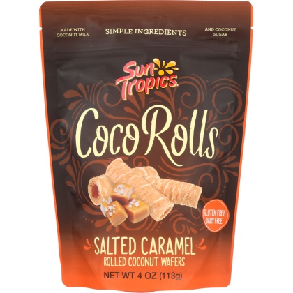 SUN TROPICS: Cookie Coconut Wafer Salt Caramel, 4 oz