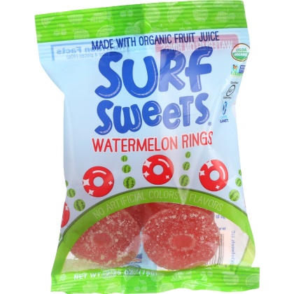 SURF SWEETS: Organic Watermelon Rings, 2.75 oz