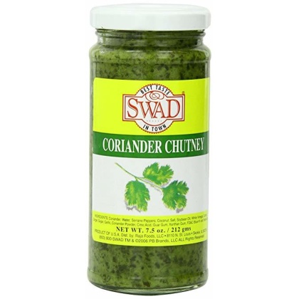 SWAD: Coriander Chutney, 7.5 oz