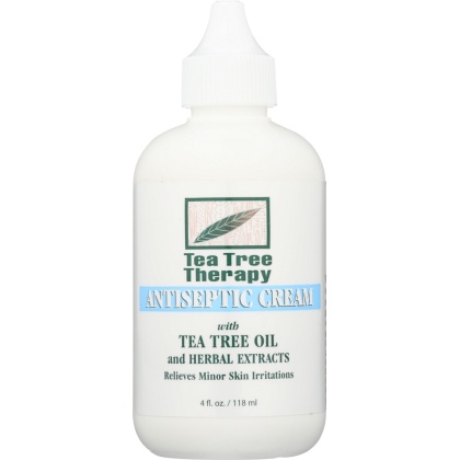 TEA TREE THERAPY: Antiseptic Cream with Tea Tree Oil and Herbal Extracts, 4 oz