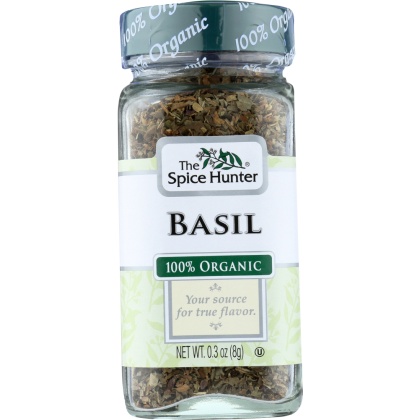 THE SPICE HUNTER: 100% Organic Basil, 0.3 oz