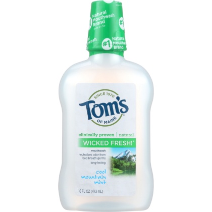 TOM\'S OF MAINE: Wicked Fresh Mouthwash Cool Mountain Mint, 16 oz