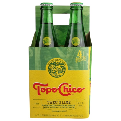 TOPO CHICO: Sparkling Water Lime Twist 4pk, 12 oz