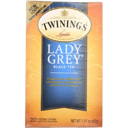 TWINING TEA: Classics Lady Grey Tea, 20 Tea Bags, 1.41 oz