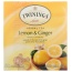 TWINING TEA: Lemon & Ginger Herbal Tea, 50 bg