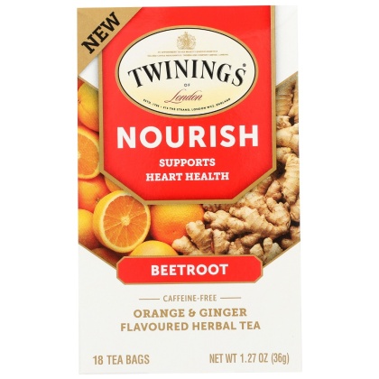 TWININGS: Orange and Ginger Beetroot Nourish Tea, 18 bg