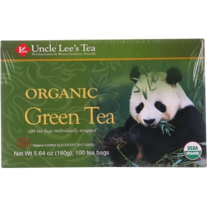 UNCLE LEE\'S: Organic Green Tea, 100 Tea Bags