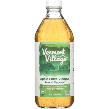 VERMONT VILLAGE: Raw & Organic Apple Cider Vinegar, 16 oz