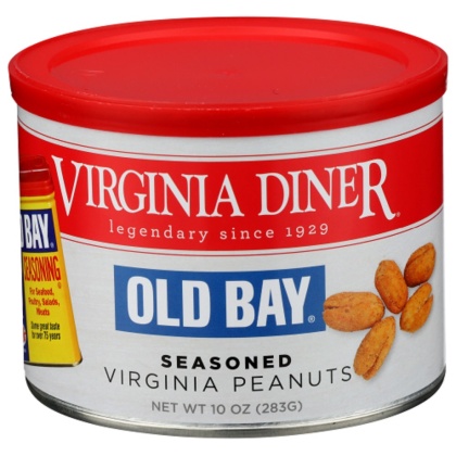 VIRGINIA DINER: Old Bay Seasoned Virginia Peanuts, 10 oz