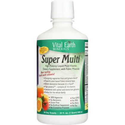 VITAL EARTH MINERALS: Super Multi Liquid Vitamins, 32 oz