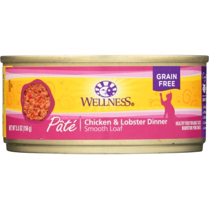 WELLNESS: Lobster and Chicken Cat Food, 5.5 oz