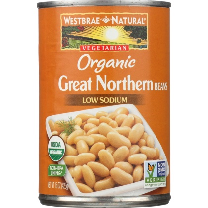 WESTBRAE: Organic Great Northern Beans, 15 oz