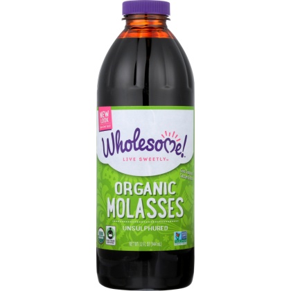 WHOLESOME SWEETENERS: Organic Molasses Unsulphured, 32 oz