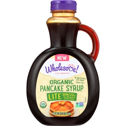 WHOLESOME SWEETENERS: Organic Pancake Syrup Lite, 20 Oz