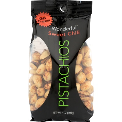 WONDERFUL PISTACHIOS: Sweet Chili Pistachios, 7 oz