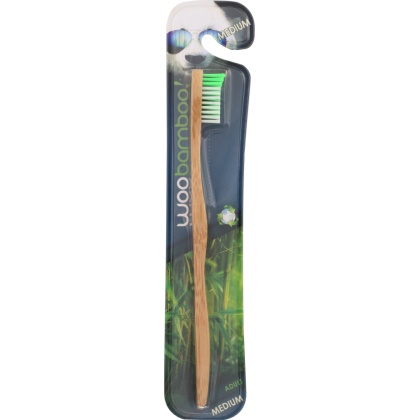 WOOBAMBOO: Standard Handle Medium Bristle Toothbrush, 1 ea