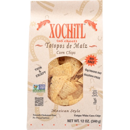 XOCHITL: Chips Corn No Salt, 12 oz