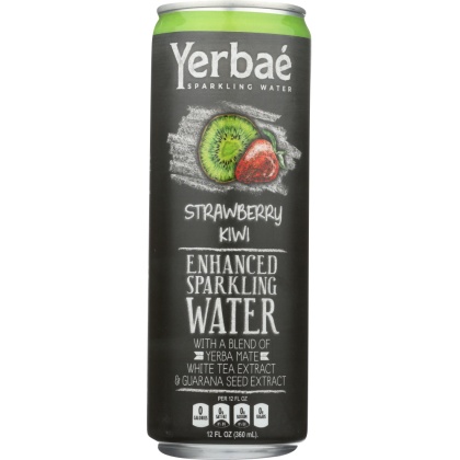 YERBAE: Enhanced Sparkling Water Strawberry Kiwi, 12 fl oz