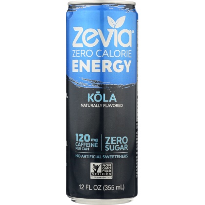 ZEVIA: Energy Kola Zero Calorie, 12 oz