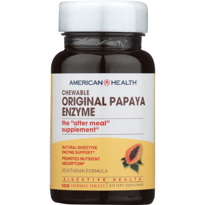 AMERICAN HEALTH: Original Papaya Enzyme Chewable, 100 Tablets