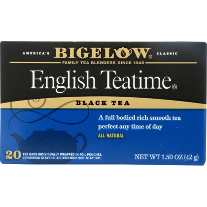 BIGELOW: English Teatime Black Tea 20 Bags, 1.5 oz