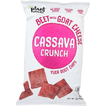 CASSAVA CRUNCH: Yuca Root Chips Beet With Goat Cheese 5 Oz