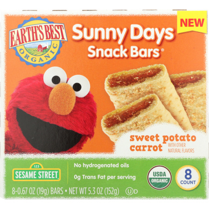 EARTHS BEST: Snack Bar Sunny Days Sweet Potato Carrot, 5.3 oz