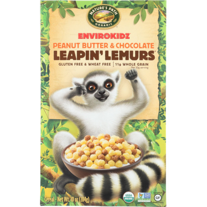 ENVIROKIDZ ORGANIC: Leapin\' Lemurs Peanut Butter and Chocolate Cereal, 10 oz