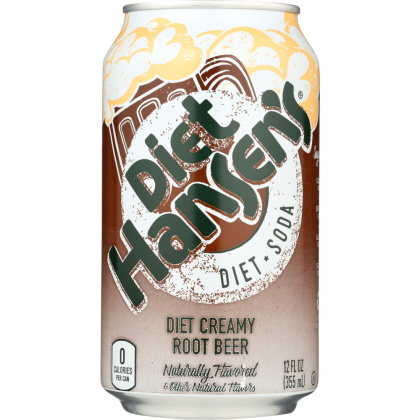 HANSEN: Creamy Root Beer Diet Soda 6-12oz, 72 oz